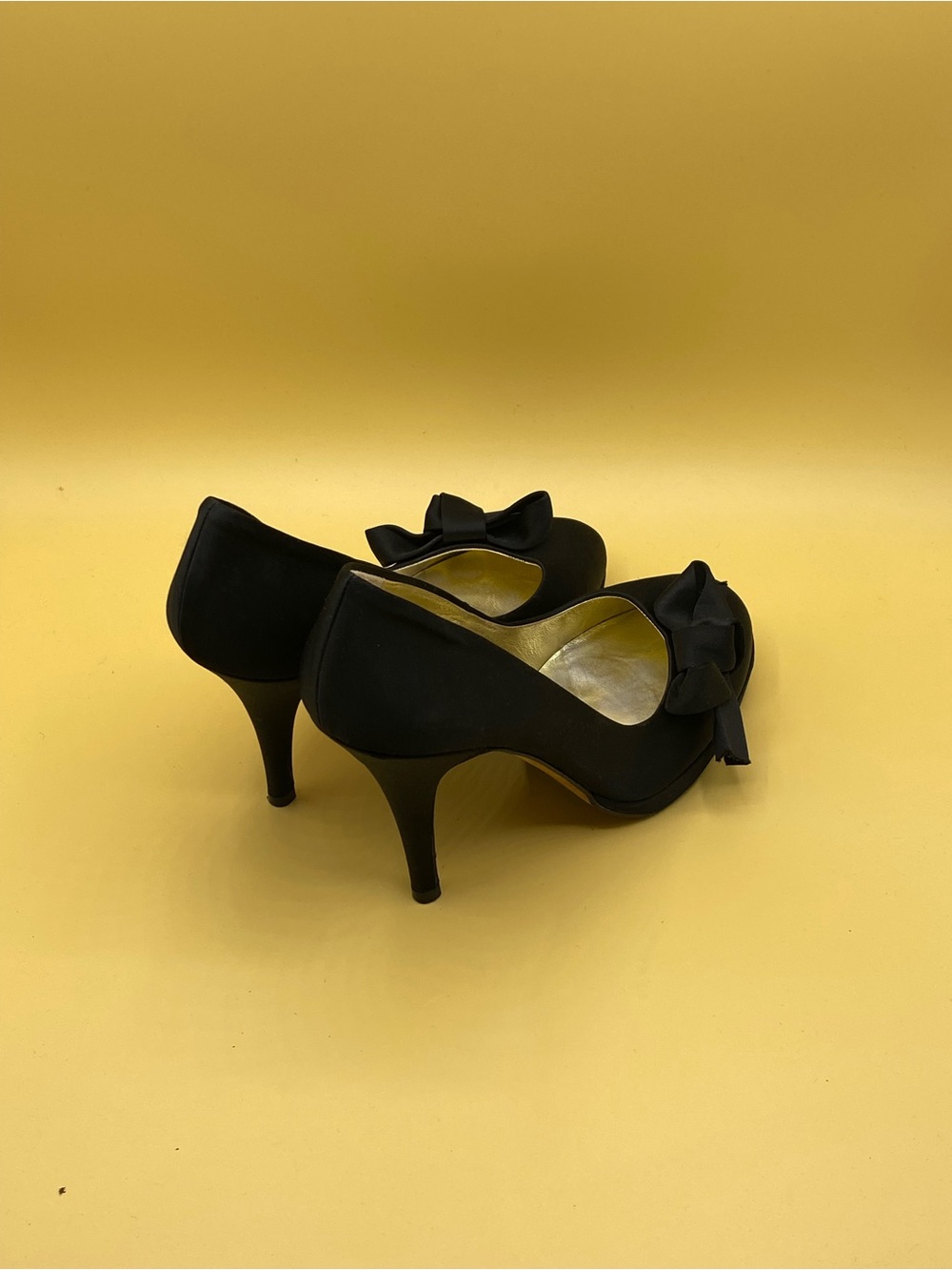 LK Bennett Black Bow Platform Pumps - Picture 3 of 3